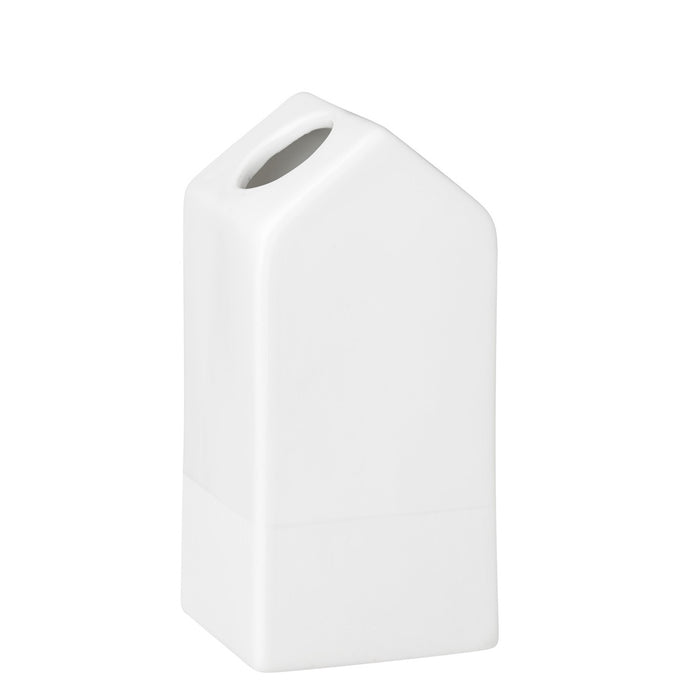 Räder witte vaasjes huisjes set van 4