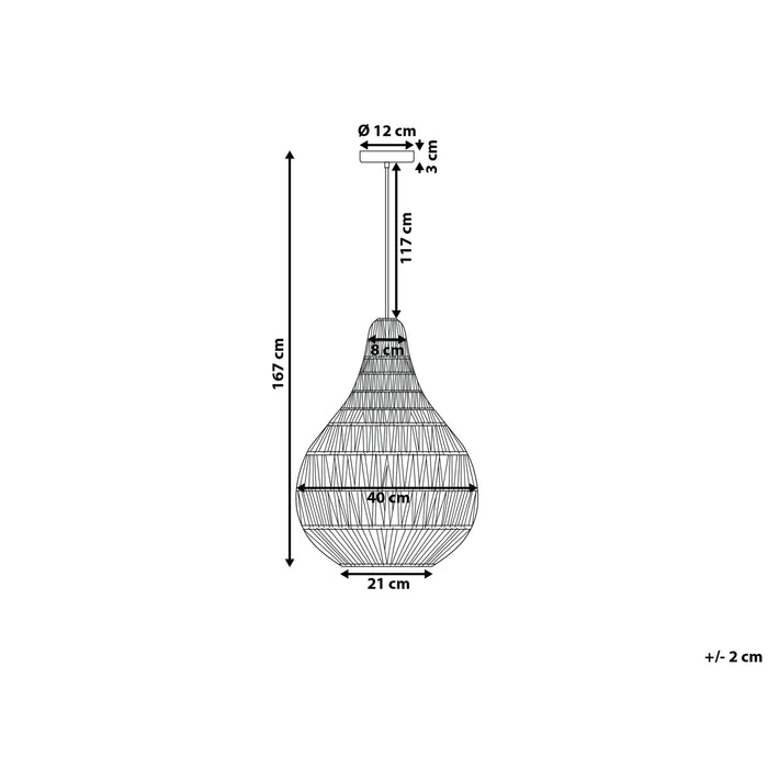 Beliani - MOLOPO - Hanglamp - Zwart - Papier touw