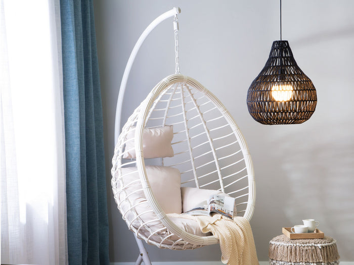 Beliani - MOLOPO - Hanglamp - Zwart - Papier touw