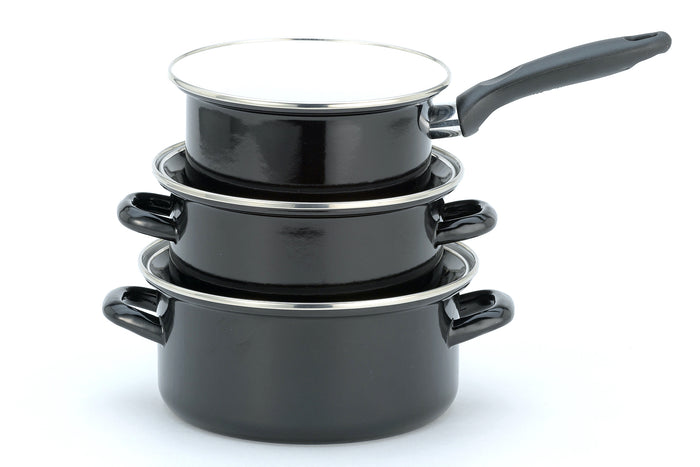 Lite-Body - MagnusPanset 3-delig - steel+kookpan 18, 20 cm met deksels