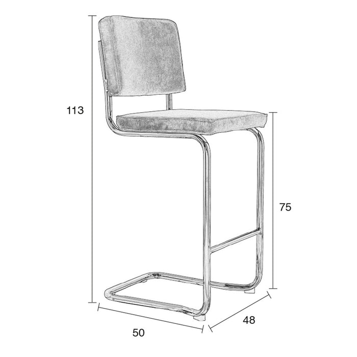 Zuiver Ridge Rib Barstoel