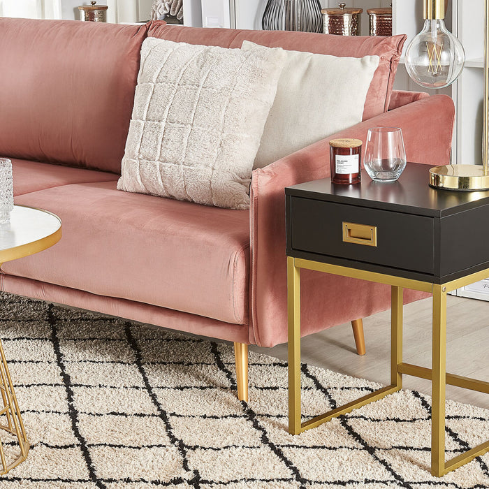 Beliani - LARGO - Bijzettafel - Zwart - MDF