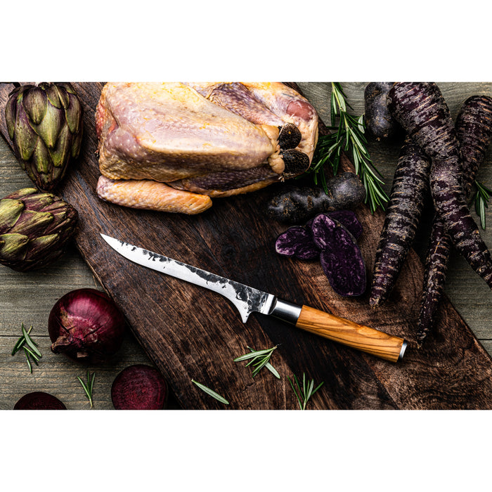 Forged Olive uitbeenmes lemmet lengte 16 cm