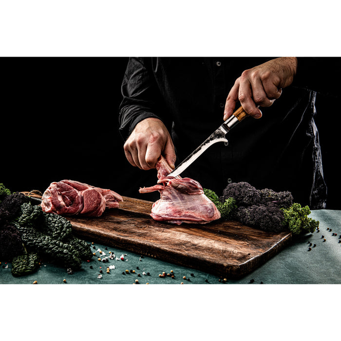 Forged Olive uitbeenmes lemmet lengte 16 cm