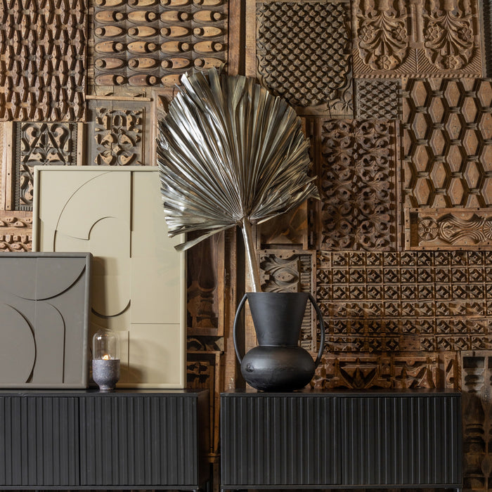 WOOOD Fiona Schilderij 70X100 - Vergrijsd groen