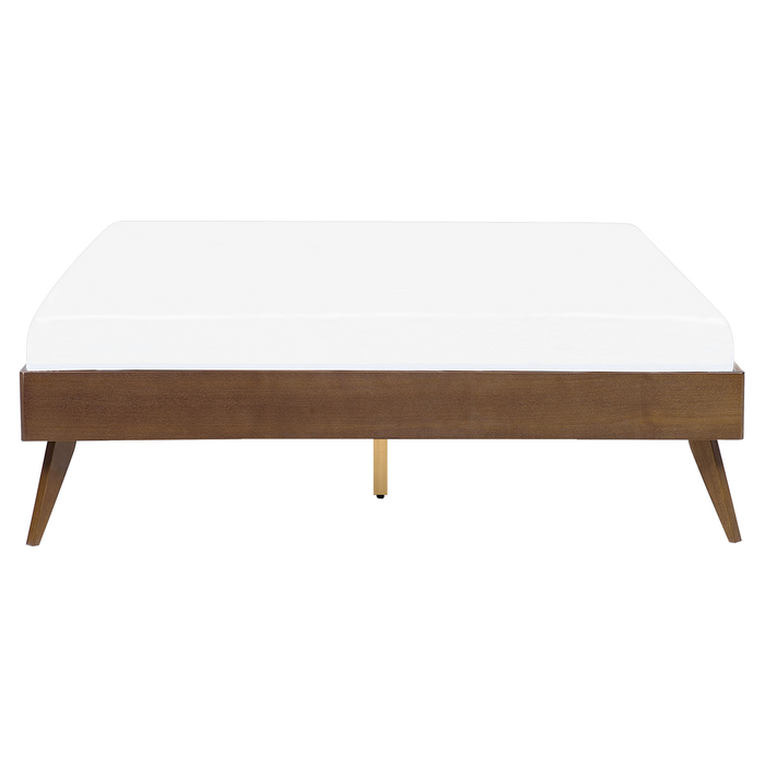 Beliani-BERRIC -Tweepersoonsbed-Donkere houtkleur-160 x 200 cm-MDF