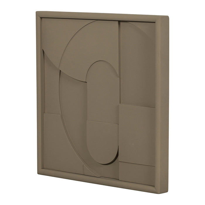 WOOOD Fiona Schilderij 60X60 - Vergrijsd groen