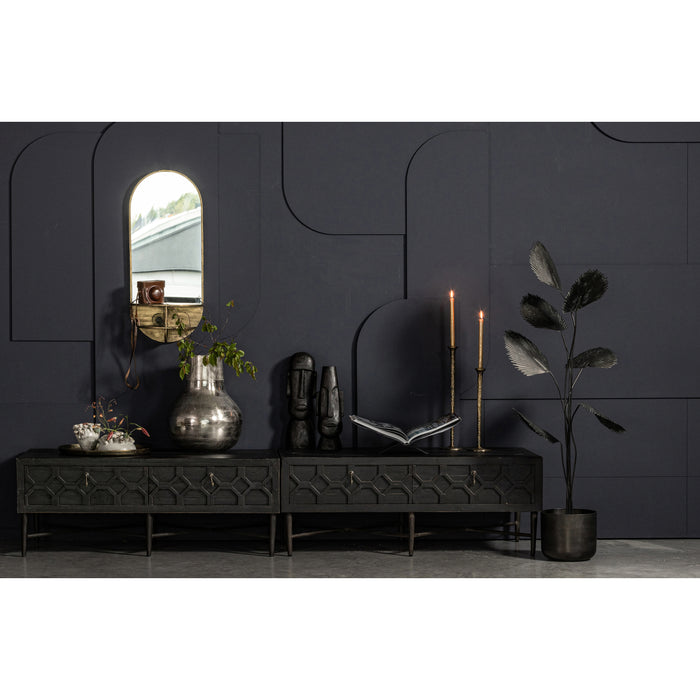 WOOOD Forever Plant - Metaal - Zwart - 141x50x49