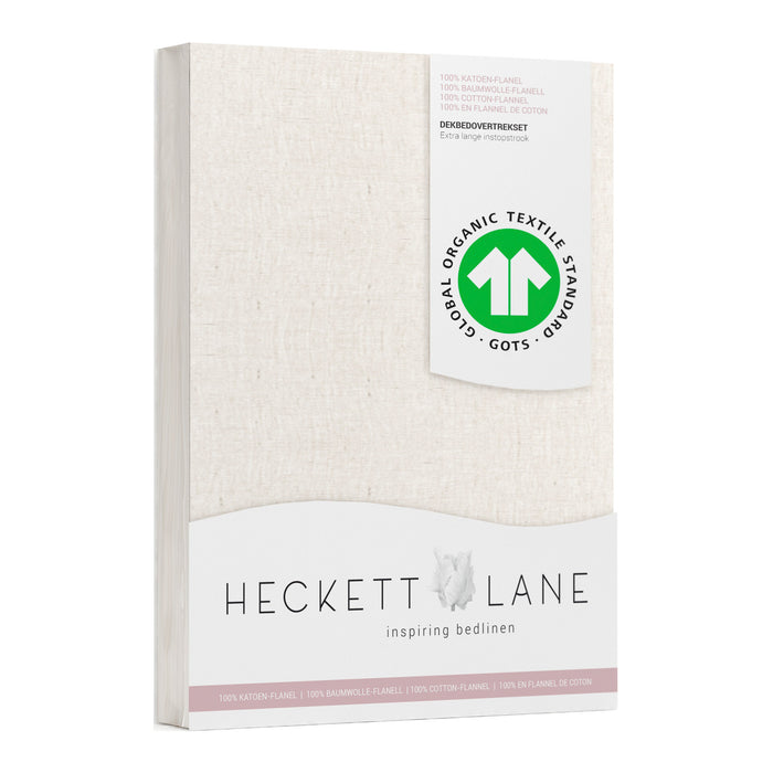 Heckett & Lane Franela Dekbedovertrek 140 x 200TC/220 cm - Light sand