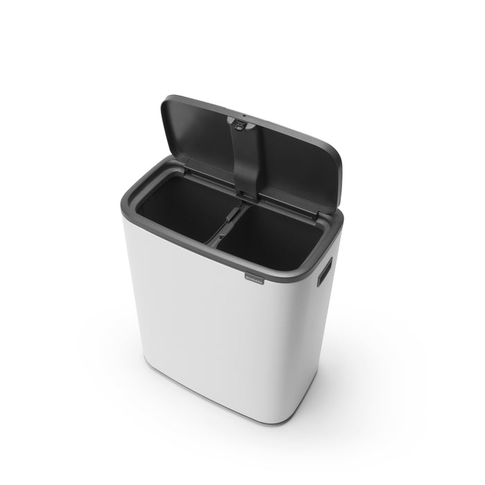Brabantia Bo Touch Bin Afvalemmer 2 x 30 L - Wit