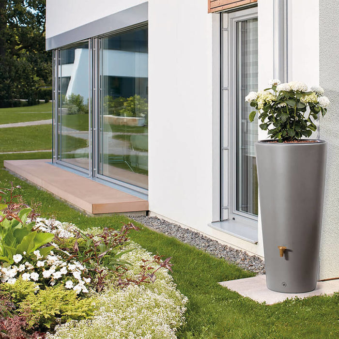 Garantia - Regenton Vaso Lichtgrijs - 220 liter - 2 in 1 + Vulautomaat