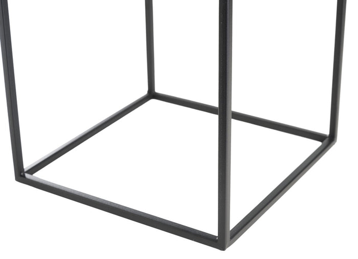 Lisomme Xam staande metalen plantenbak zwart - 28 x 55 cm