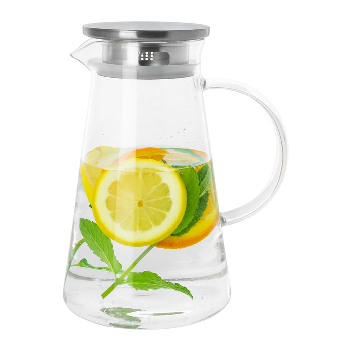 Krumble Karaf met filter, handvat en aluminium deksel - 1,8 L - Glas