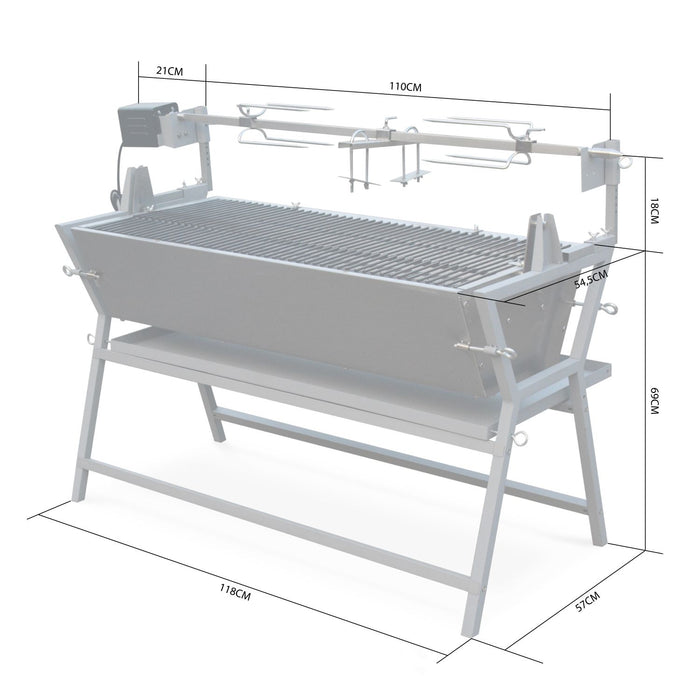 sweeek - Elektrische rotisserie op houtskool