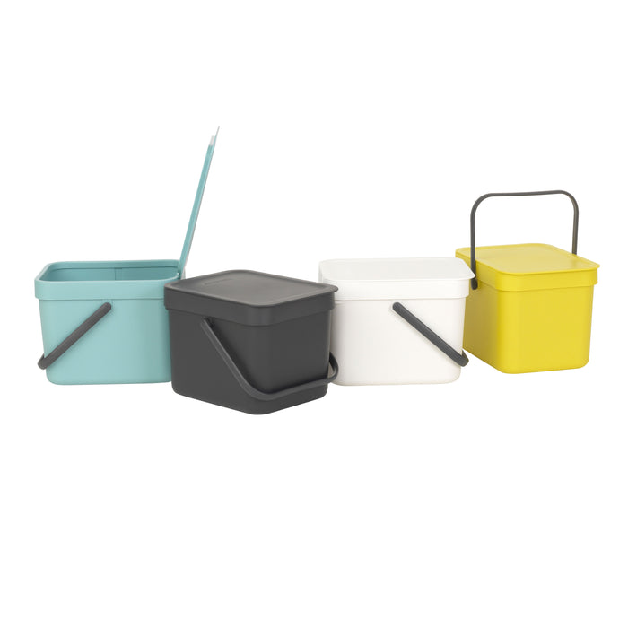 Brabantia Sort & Go Afvalemmer 6 L - Donkergrijs