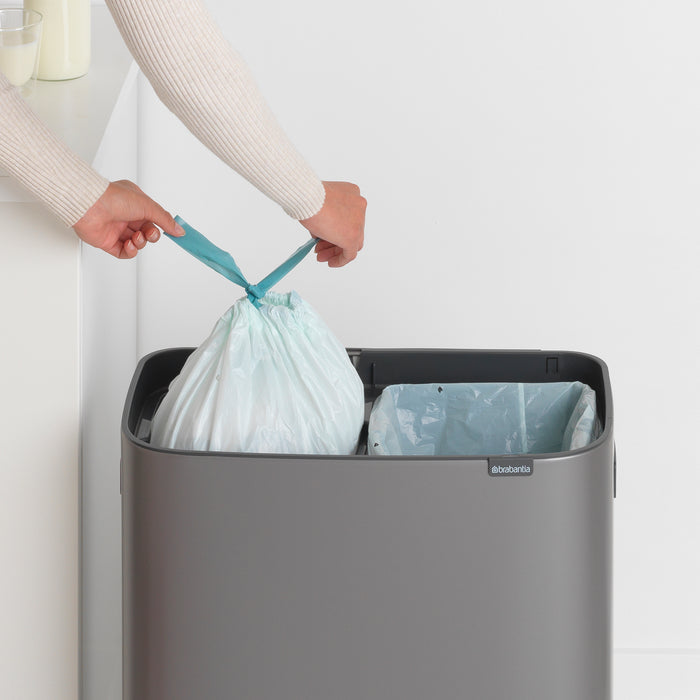Brabantia Bo Touch Bin Afvalemmer 2 x 30 L - Platinum