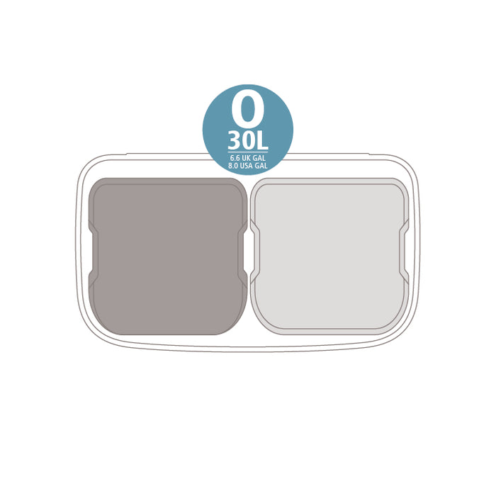 Brabantia Bo Touch Bin Afvalemmer 2 x 30 L - Platinum