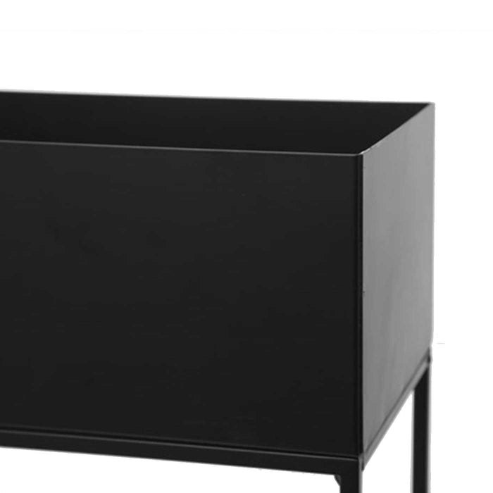 Lisomme Xavi staande metalen plantenbak zwart