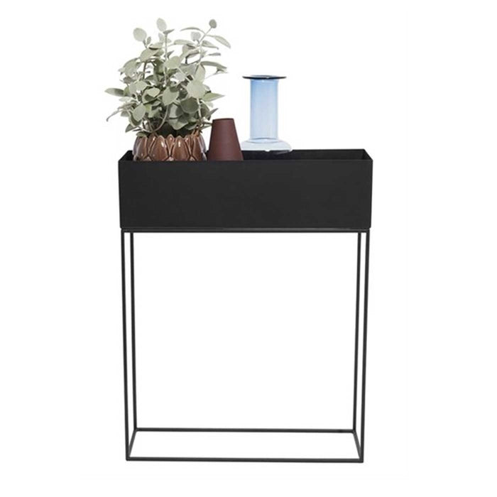 Lisomme Xavi staande metalen plantenbak zwart