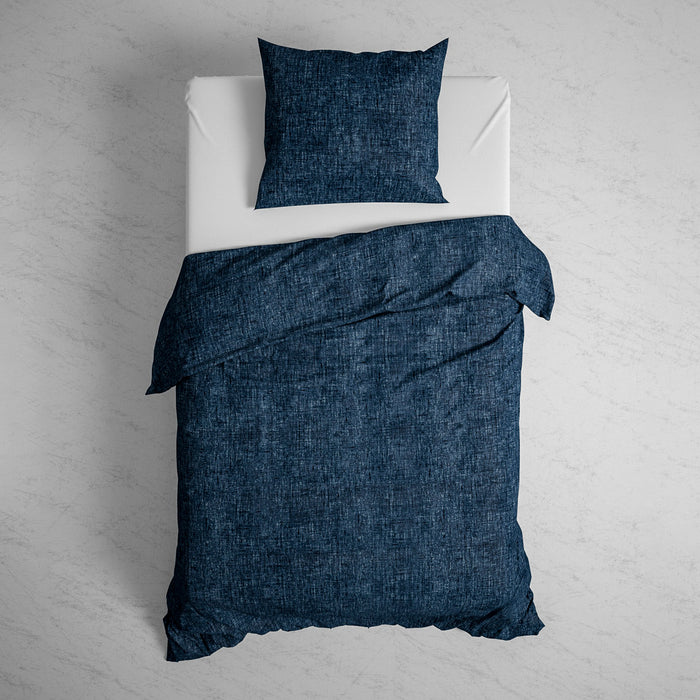 Heckett & Lane Franela Dekbedovertrek 140 x 200TC/220 cm - Navy Blue