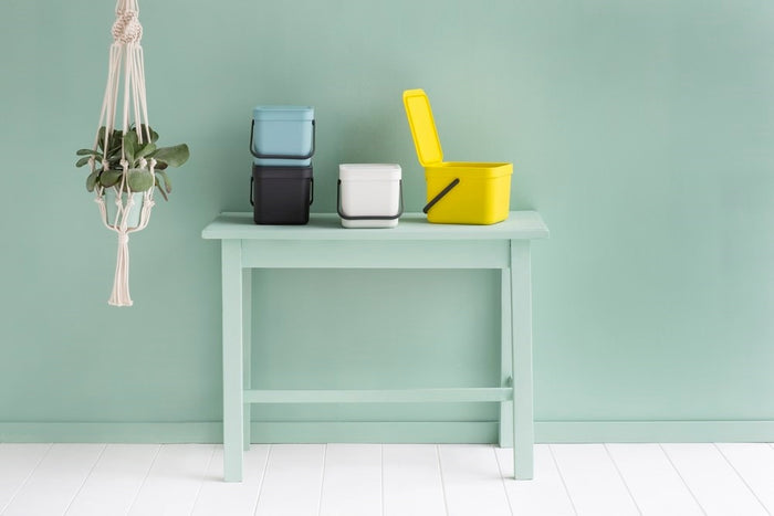 Brabantia Sort & Go Afvalemmer 6 L - Donkergrijs