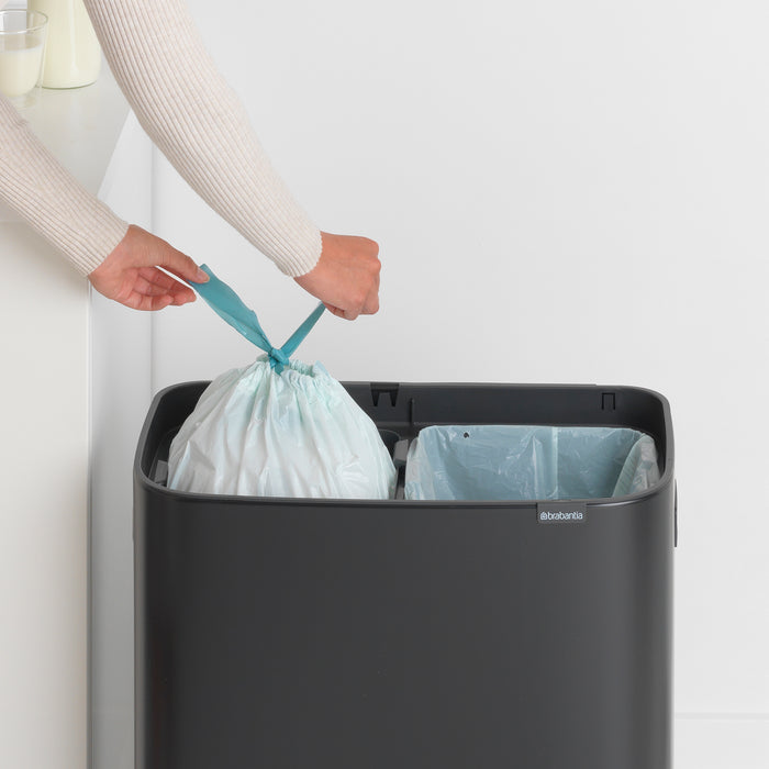 Brabantia Bo Touch Bin Afvalemmer 2 x 30 L - Zwart