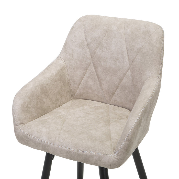 Beliani - DARIEN - Barkruk set van 2 - Beige - Polyester