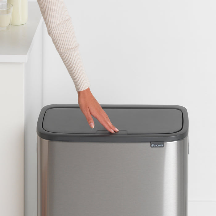 Brabantia Bo Touch Bin 2 x 30 L - Vingerafdrukvrij - Zilver