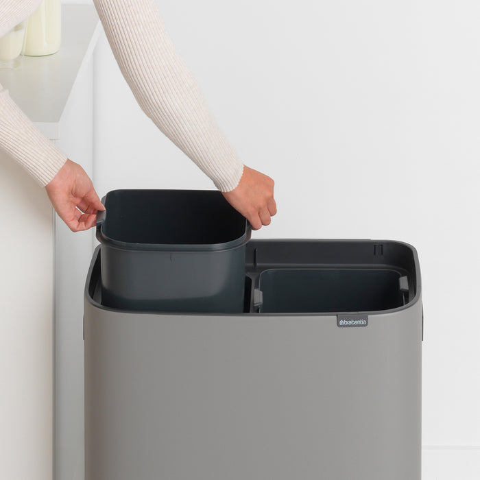 Brabantia Bo Touch Bin Afvalemmer 2 x 30 L - Mineral Concrete Grey