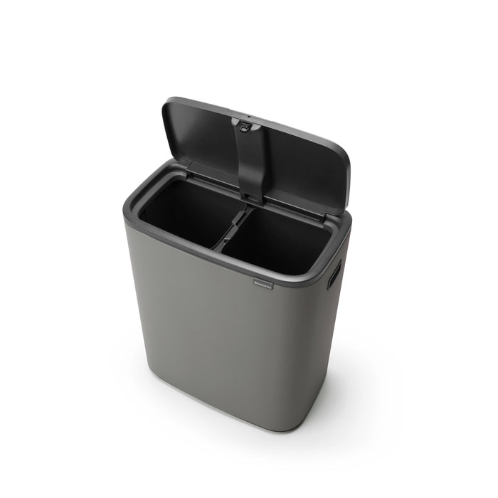 Brabantia Bo Touch Bin Afvalemmer 2 x 30 L - Mineral Concrete Grey