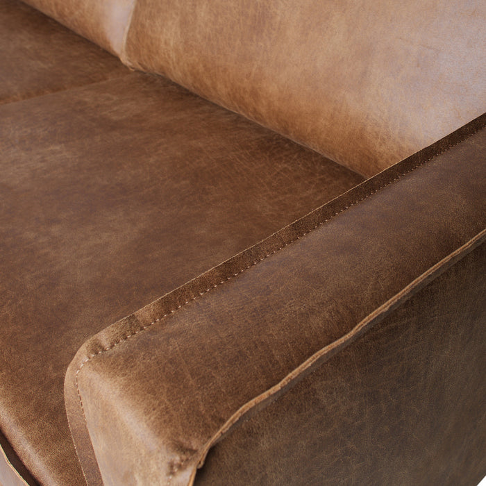 WOOOD Rodeo Hoekbank Links - Eco-leder - Cognac