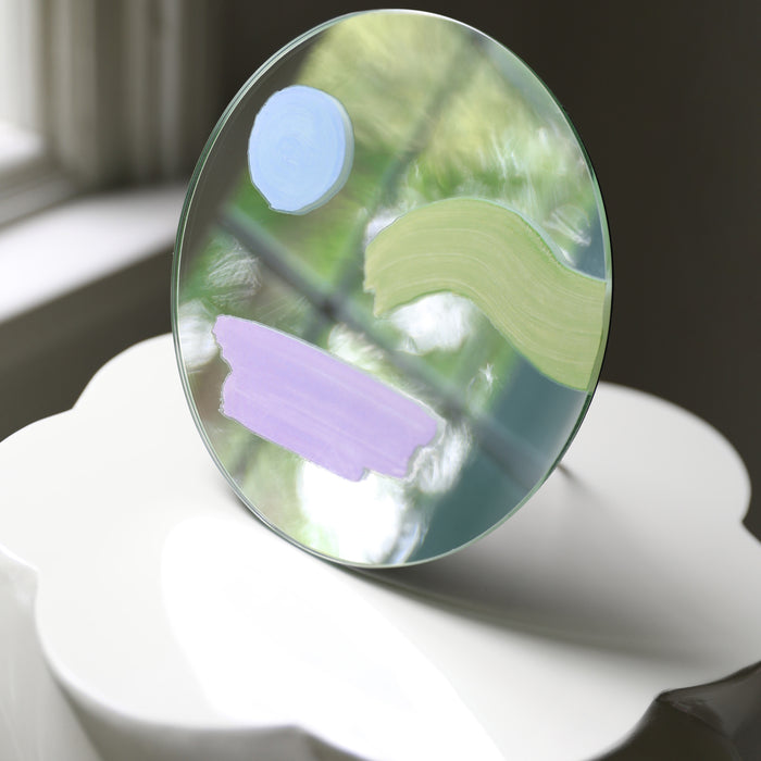 &k amsterdam Canvas Staande Spiegel - Rond