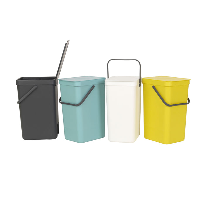 Brabantia Sort & Go Afvalemmer / Opberger 16 L - Lichtblauw