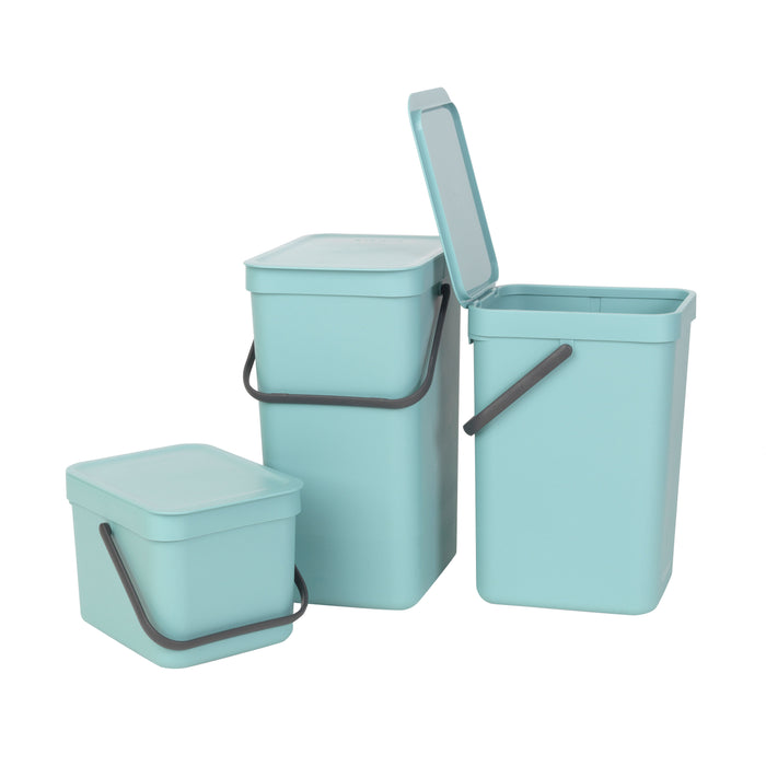 Brabantia Sort & Go Afvalemmer / Opberger 16 L - Lichtblauw