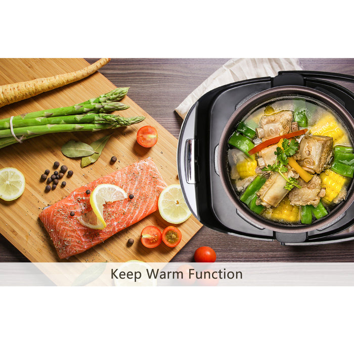 Aigostar Happy Chef 30IWY - pressure multicooker - Zwart|rvs