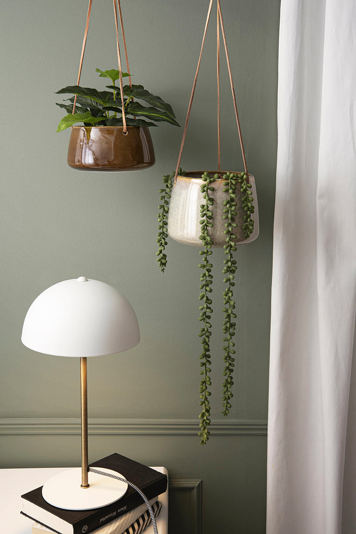 present time - Bloempot Hangend Unique - Karamel Bruin - 16x8,4cm