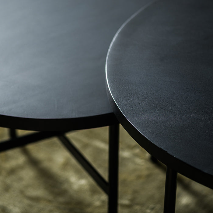 Duverger® Cross Scandinavian - Salontafels - set van 2 - rond - acacia