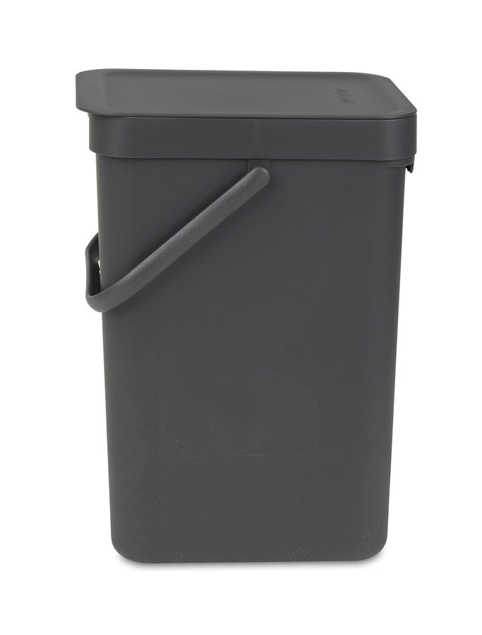 Brabantia Sort & Go Afvalemmer / Opberger 16 L - Donkergrijs