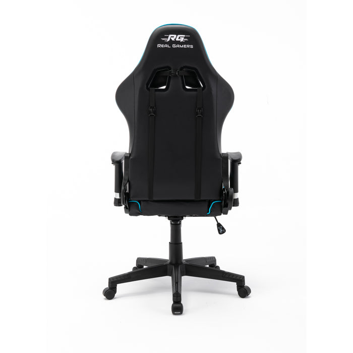 Hioshop Real Gamers Pro gamestoel zwart, blauw.
