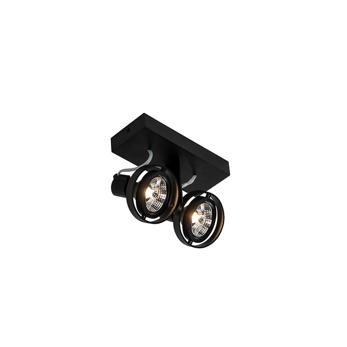QAZQA Moderne spot zwart 2-lichts - Master 70