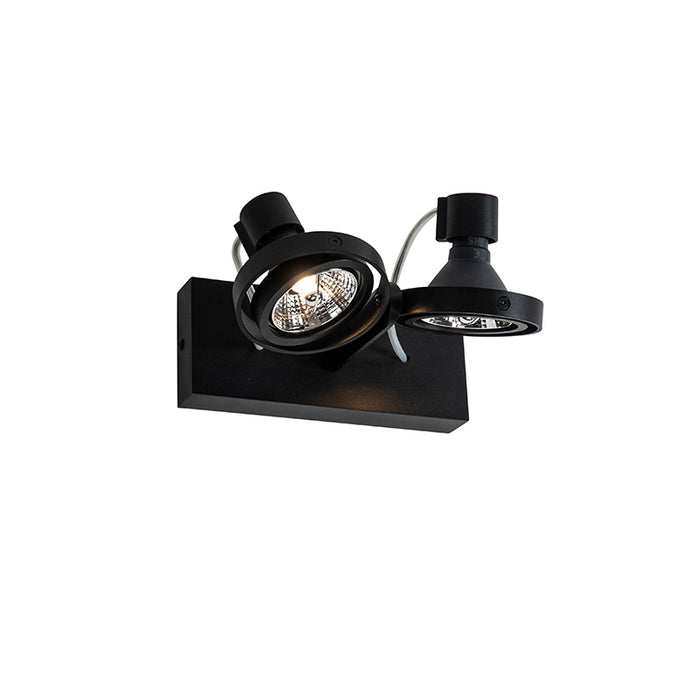 QAZQA Moderne spot zwart 2-lichts - Master 70