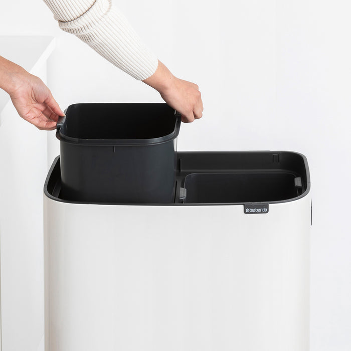Brabantia Bo Touch Bin Hi Afvalemmer 2 x 30 L - Wit