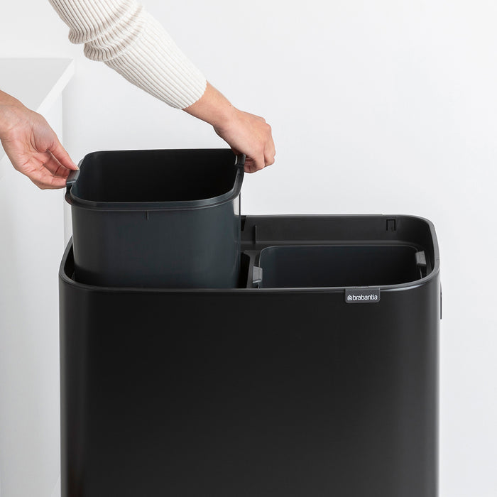 Brabantia Bo Touch Bin Hi Afvalemmer 2 x 30 L - Zwart