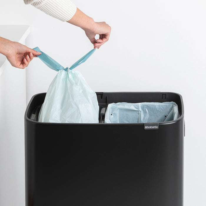 Brabantia Bo Touch Bin Hi Afvalemmer 2 x 30 L - Zwart