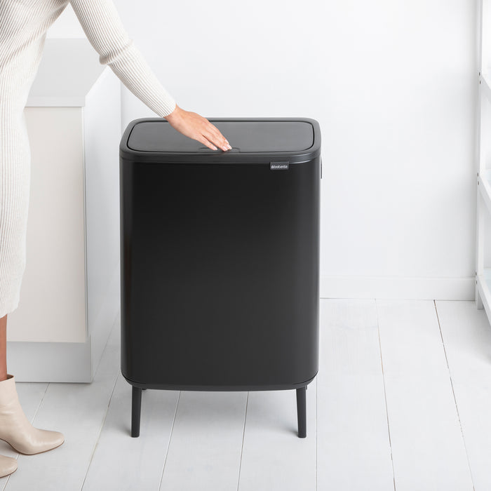 Brabantia Bo Touch Bin Hi Afvalemmer 2 x 30 L - Zwart