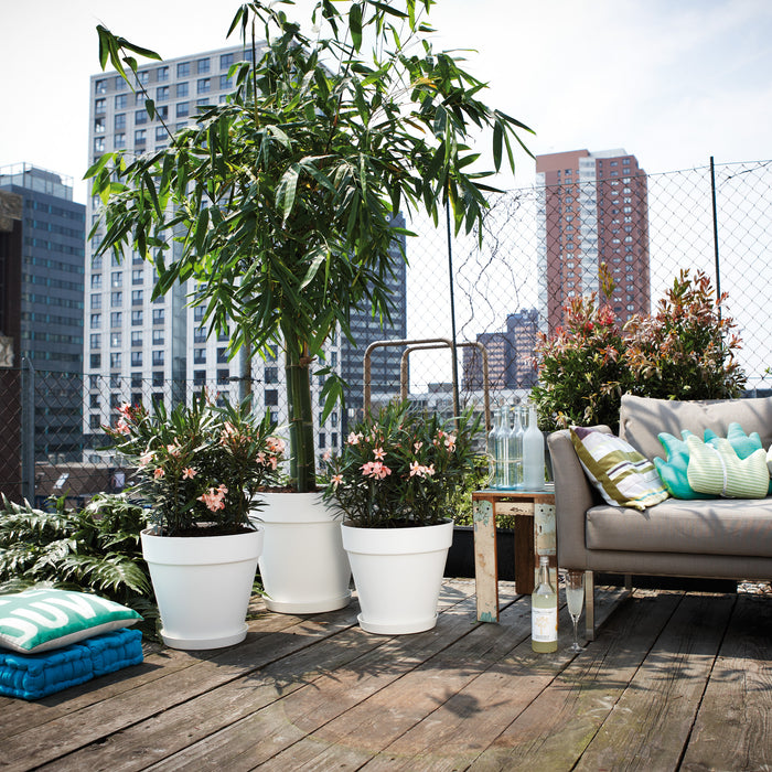 elho Loft Urban Round Bloempot 50 cm met Wielen