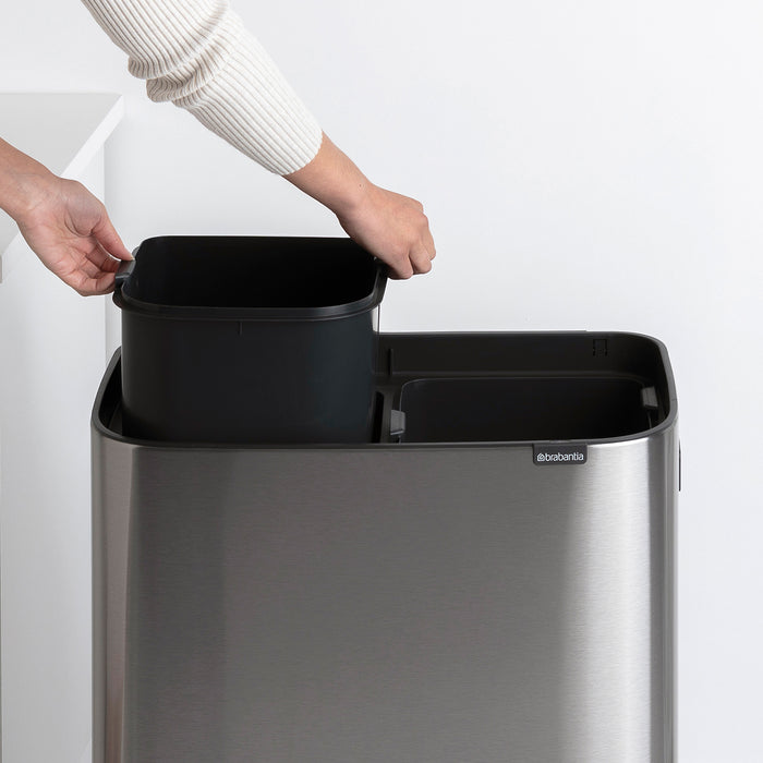 Brabantia Bo Touch Bin Hi Afvalemmer 2 x 30 L - Vingerafdrukvrij