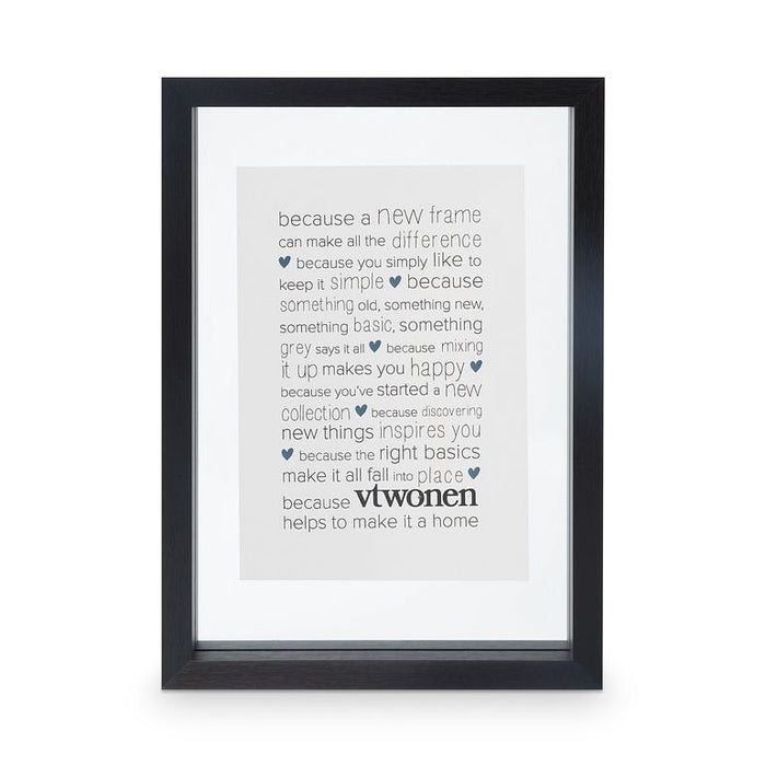 vtwonen Fotolijsten - 2 Stuks - Hout - Zwart - 22x31cm