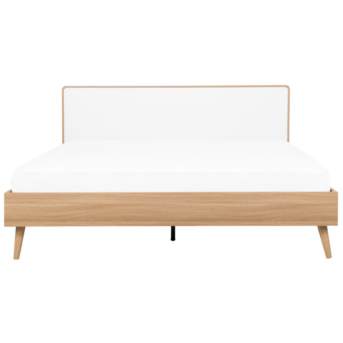 Beliani - SERRIS - Bed - Lichtbruin|Wit - 180 x 200 cm - MDF