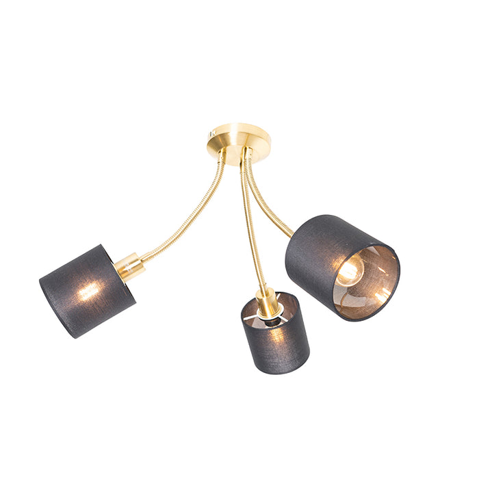QAZQA Plafondlamp merwe - Goud|messing - Modern - D 51.5cm